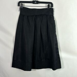 Rochas Black Pleated Midi Skirt